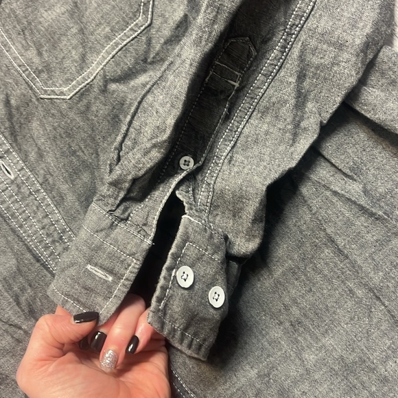 Grey Button Down - Picture 3 of 3